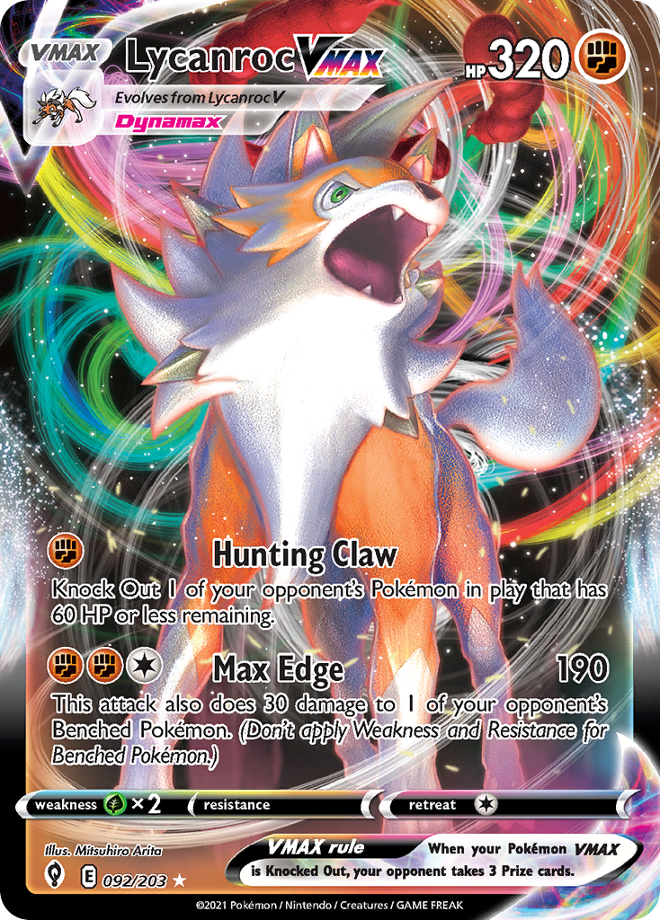 Lycanroc VMAX 092/203 Evolving Skies