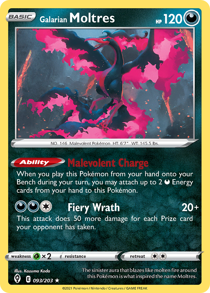 Galarian Moltres 093/203 Evolving Skies