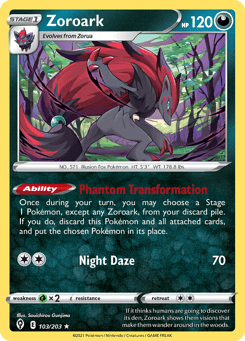 Zoroark 103/203 Evolving Skies
