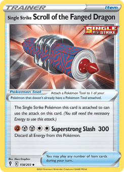 Single Strike Scroll of the Fanged Dragon 158/203 Evolving Skies