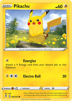 Pikachu 049/203 Evolving Skies