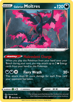 Galarian Moltres 093/203 Evolving Skies