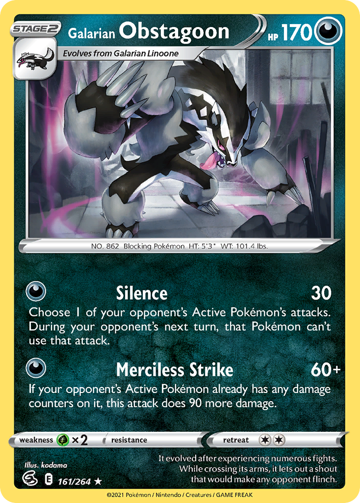 Galarian Obstagoon 161/264 Fusion Strike