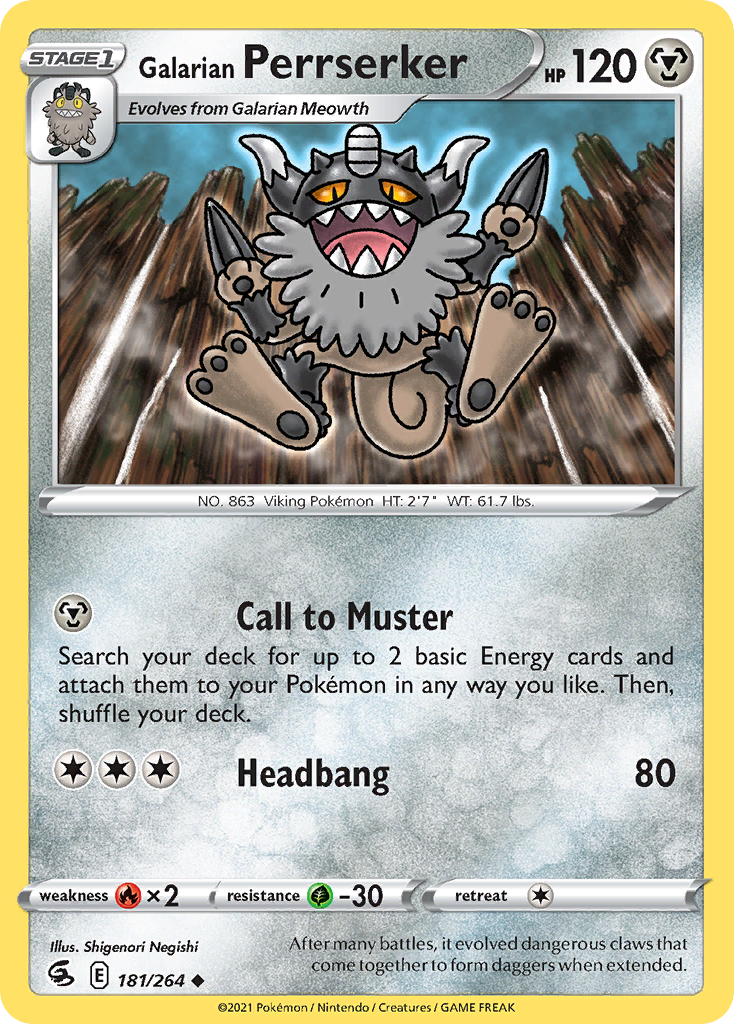 Galarian Perrserker 181/264 Fusion Strike