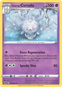 Galarian Cursola 118/264 Fusion Strike