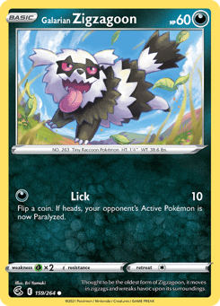 Galarian Zigzagoon 159/264 Fusion Strike