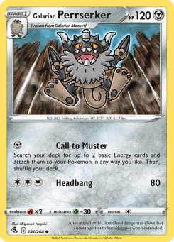 Galarian Perrserker 181/264 Fusion Strike