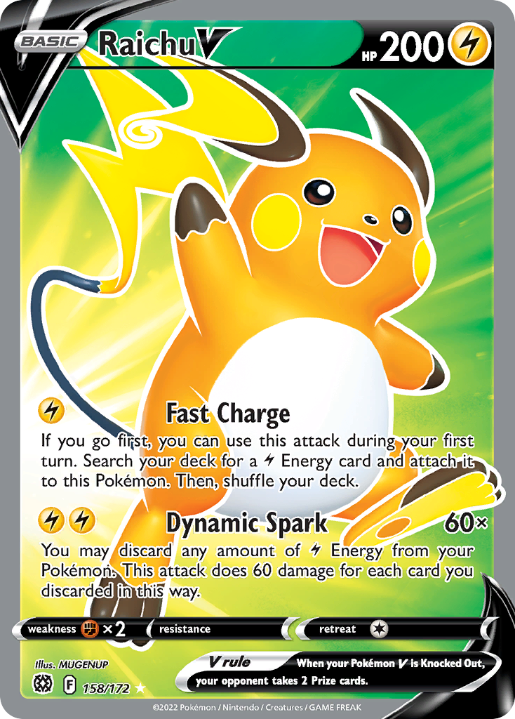Raichu V 158/172 Brilliant Stars