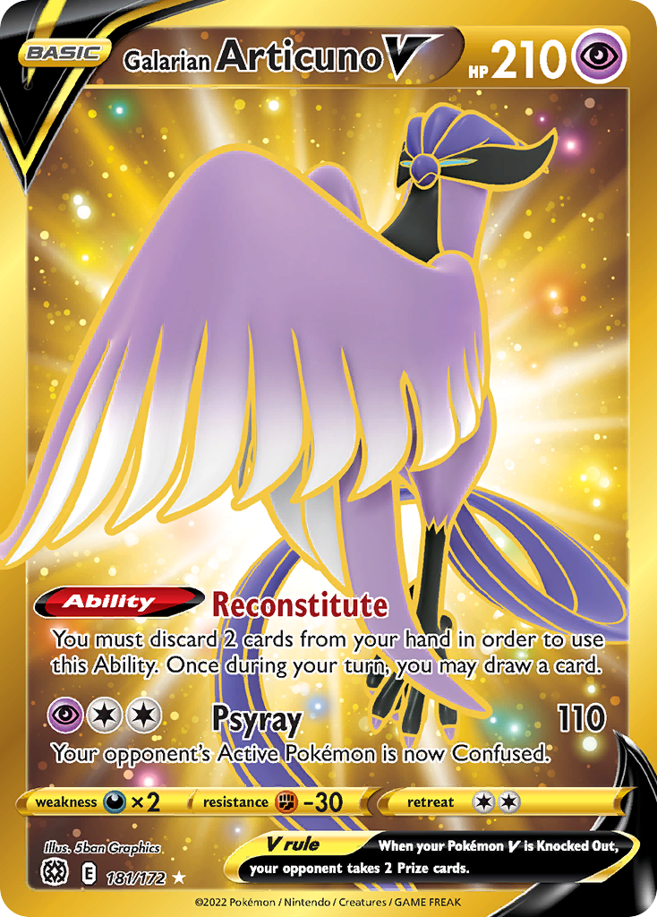 Galarian Articuno V 181/172 Brilliant Stars