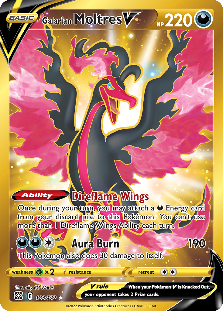 Galarian Moltres V 183/172 Brilliant Stars
