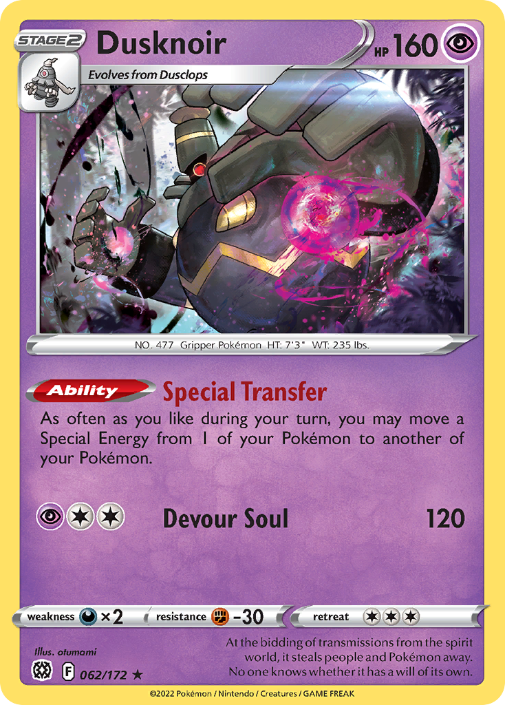 Dusknoir 062/172 Brilliant Stars