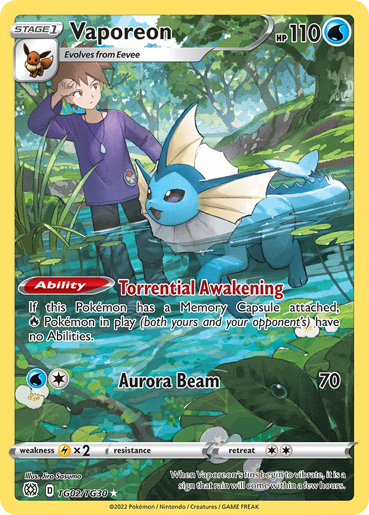 Vaporeon TG02/TG30 Brilliant Stars Trainer Gallery