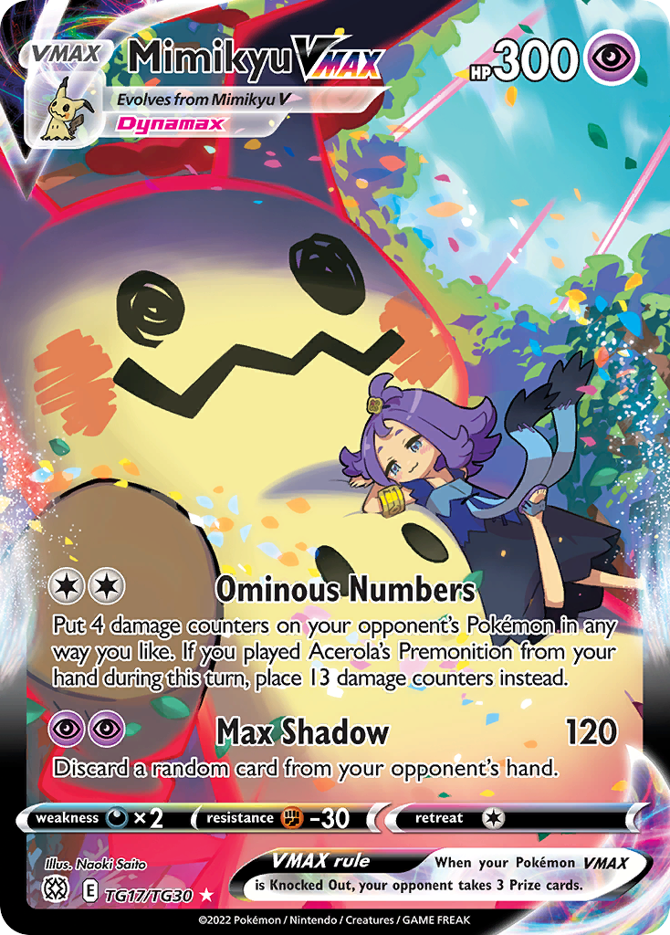 Mimikyu VMAX TG17/TG30 Brilliant Stars Trainer Gallery