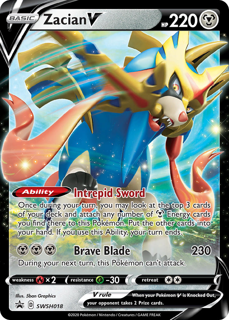Zacian V SWSH018 SWSH Black Star Promos