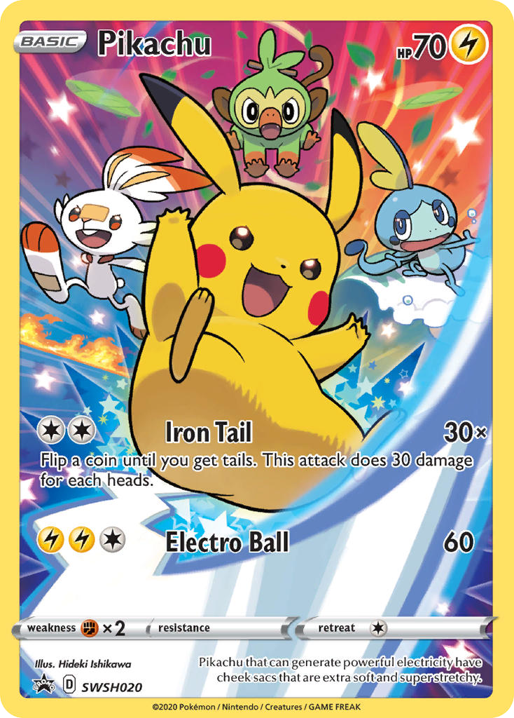 Pikachu SWSH020 SWSH Black Star Promos