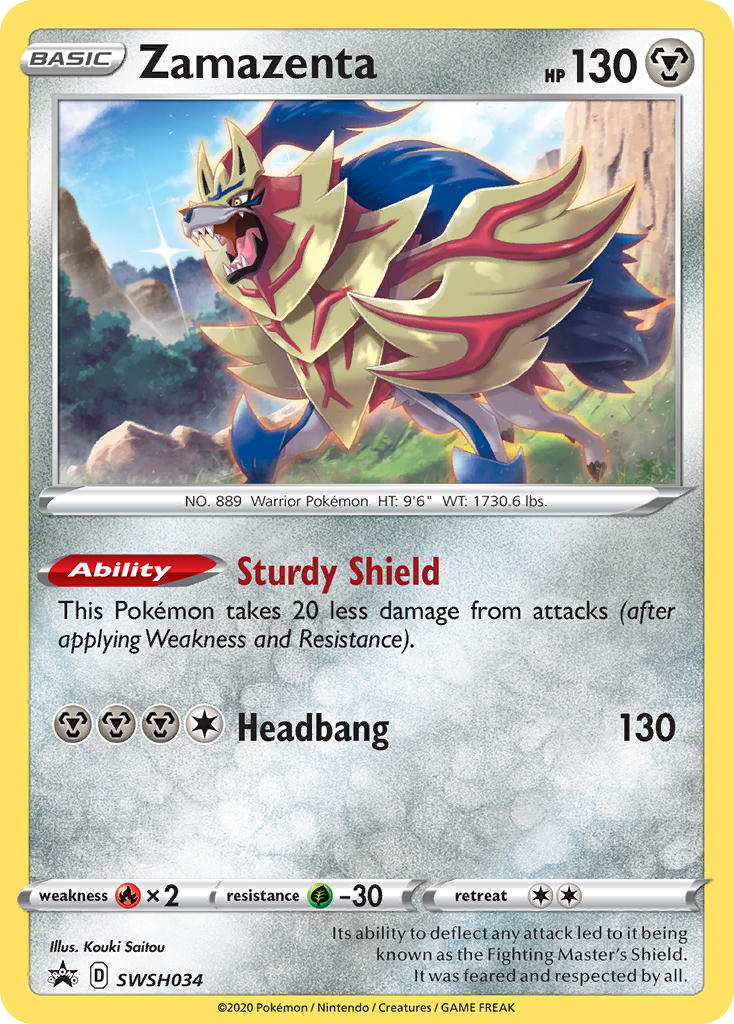 Zamazenta SWSH034 SWSH Black Star Promos