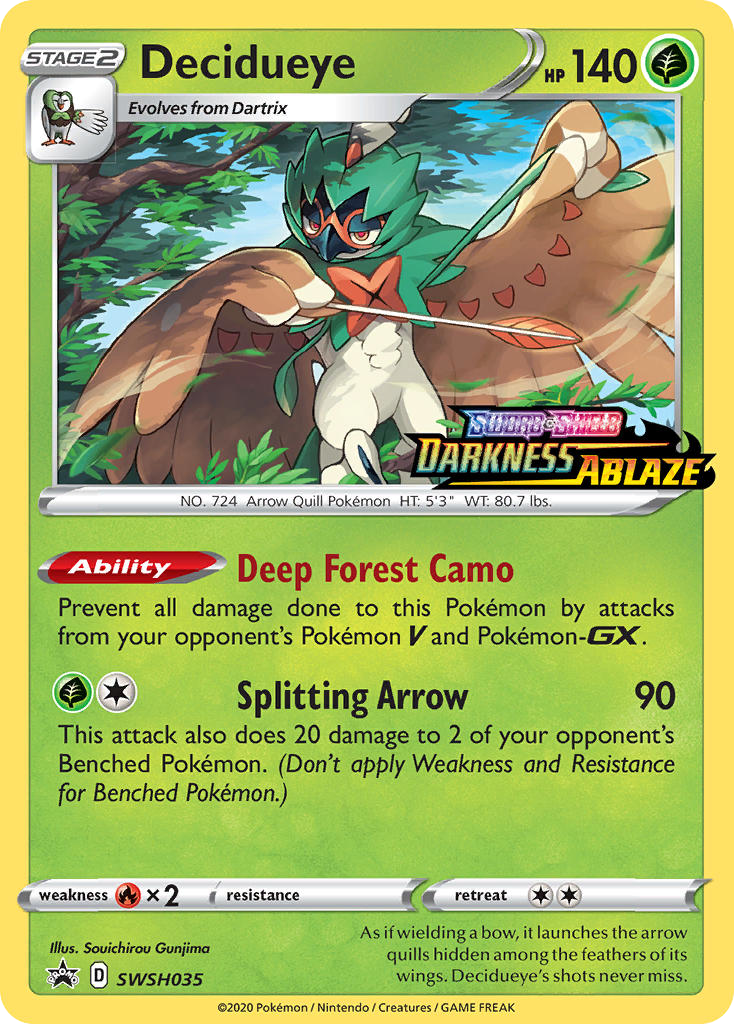 Decidueye SWSH035 SWSH Black Star Promos