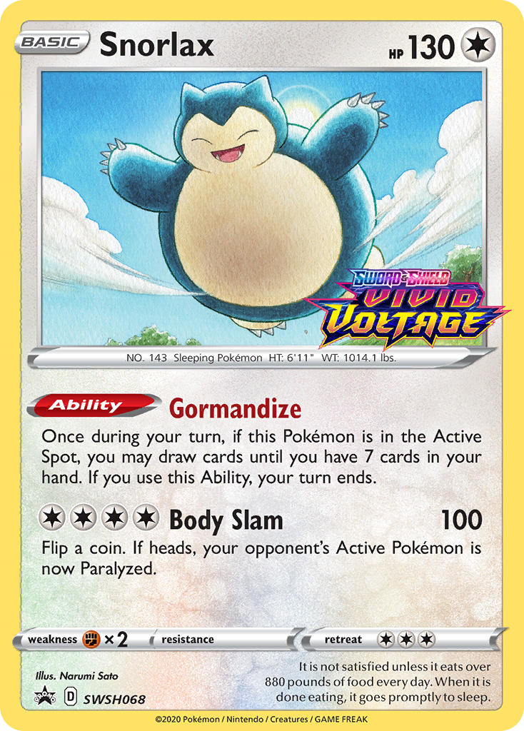 Snorlax SWSH068 SWSH Black Star Promos