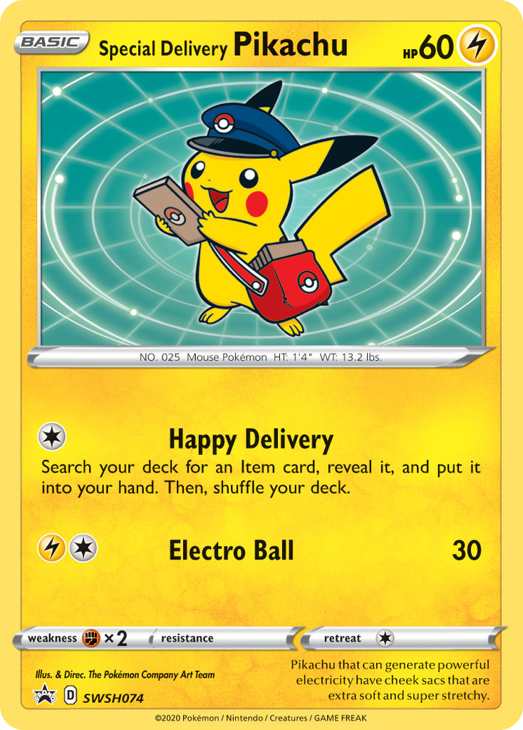 Special Delivery Pikachu SWSH074 SWSH Black Star Promos