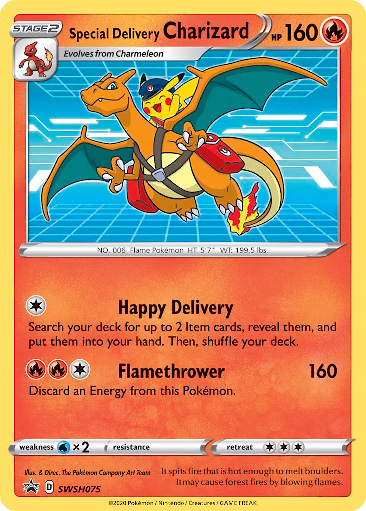 Special Delivery Charizard SWSH075 SWSH Black Star Promos