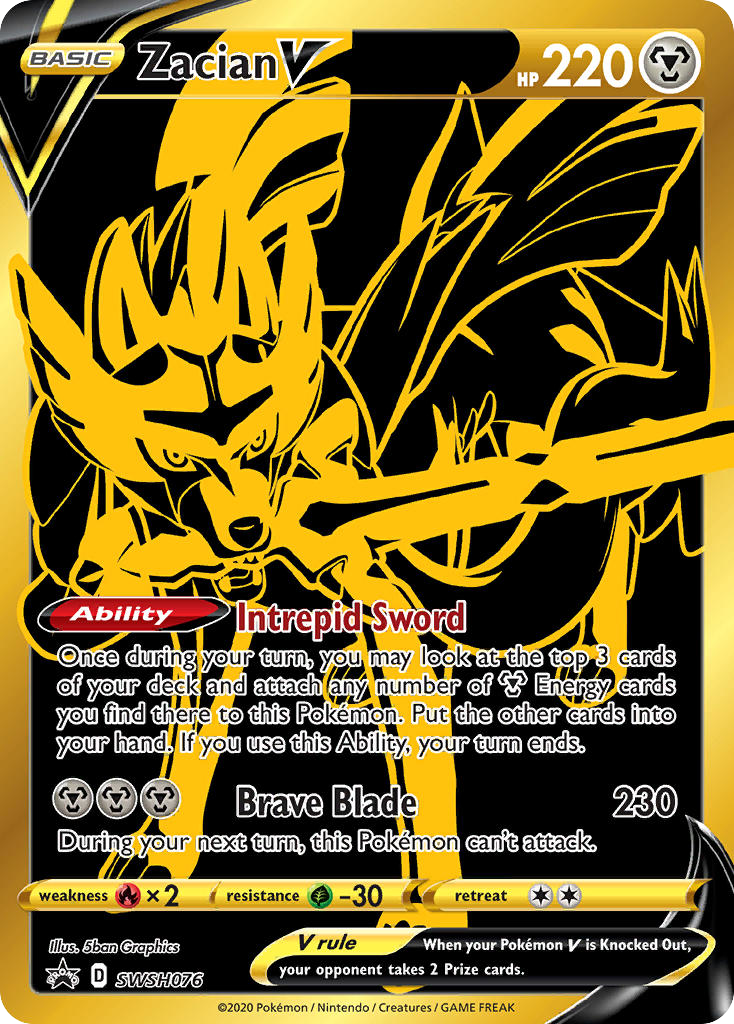 Zacian V SWSH076 SWSH Black Star Promos
