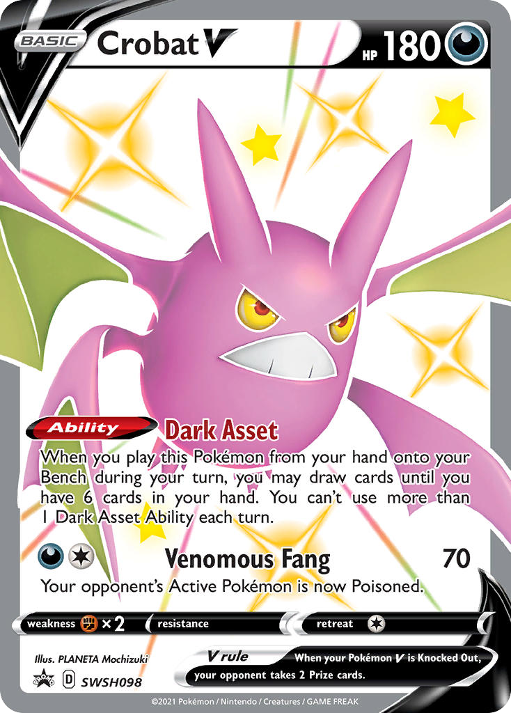 Crobat V SWSH098 SWSH Black Star Promos