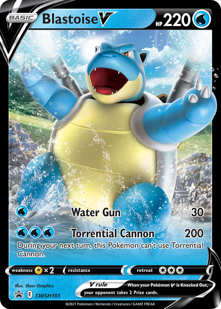 Blastoise V SWSH101 SWSH Black Star Promos