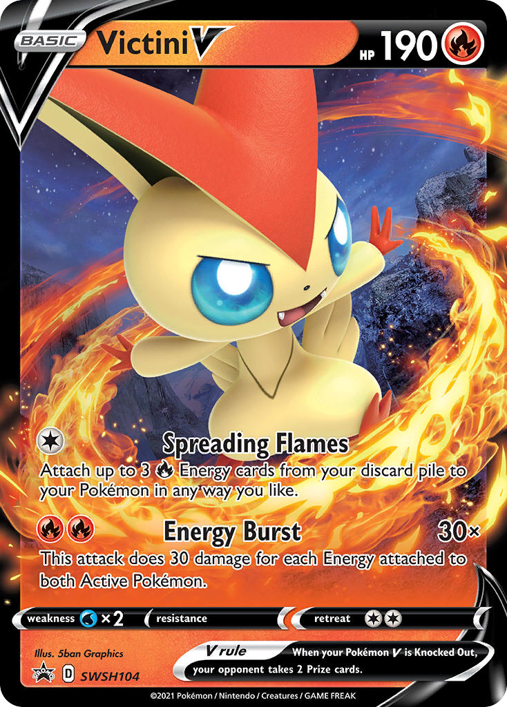 Victini V SWSH104 SWSH Black Star Promos
