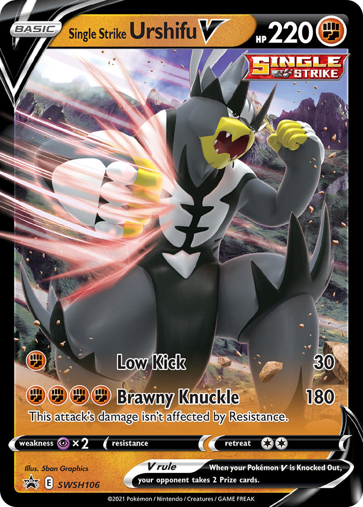 Single Strike Urshifu V SWSH106 SWSH Black Star Promos