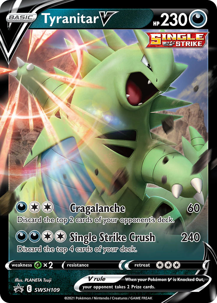 Tyranitar V SWSH109 SWSH Black Star Promos