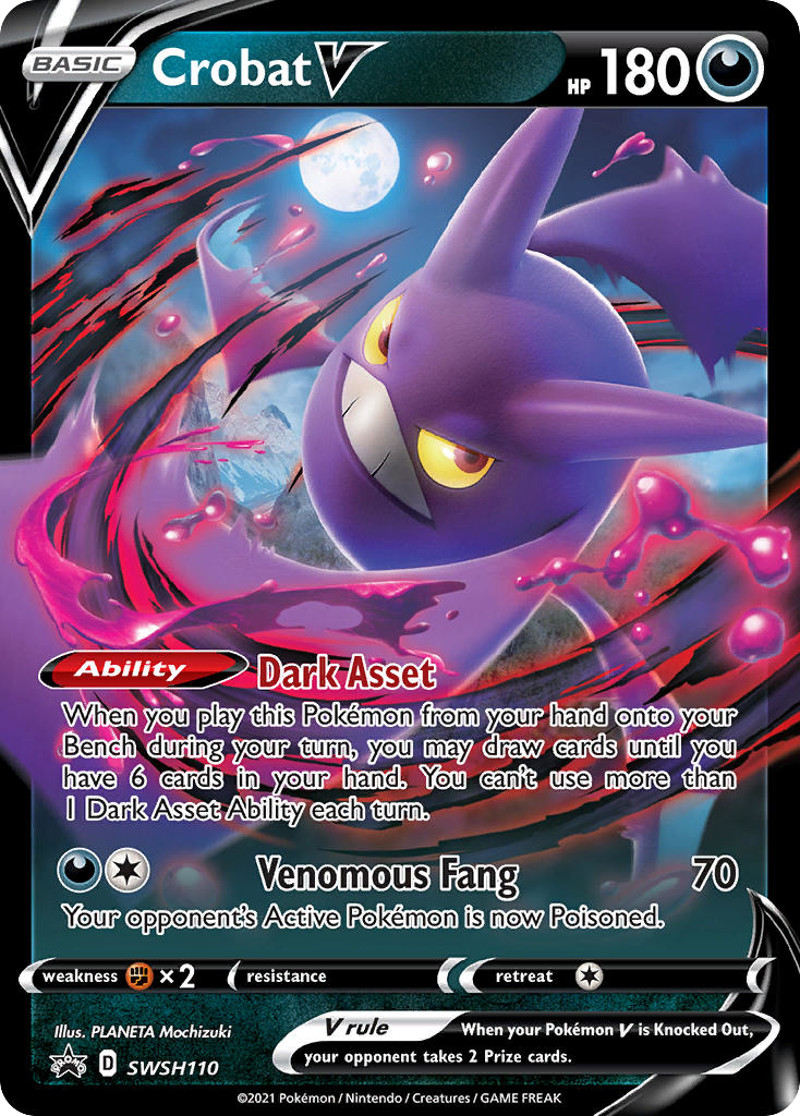 Crobat V SWSH110 SWSH Black Star Promos