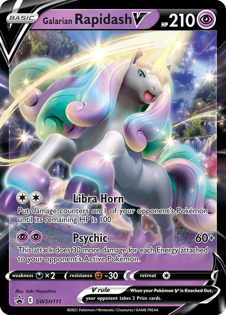 Galarian Rapidash V SWSH111 SWSH Black Star Promos