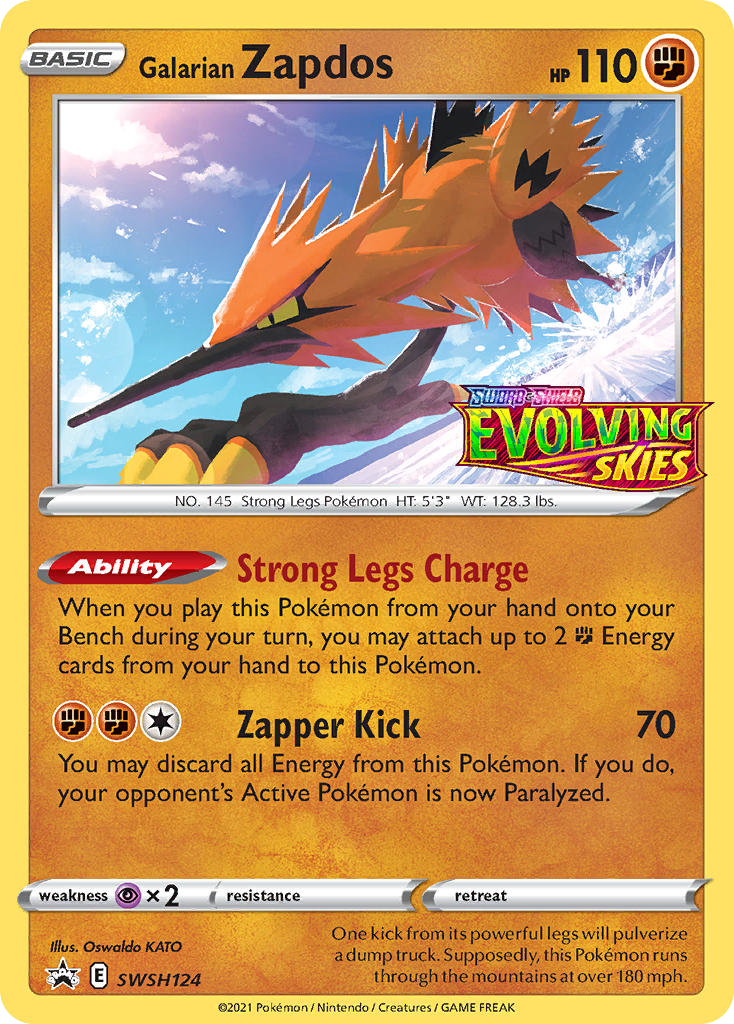 Galarian Zapdos SWSH124 SWSH Black Star Promos