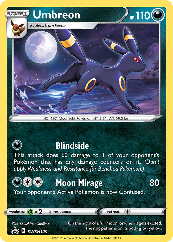 Umbreon SWSH129 SWSH Black Star Promos