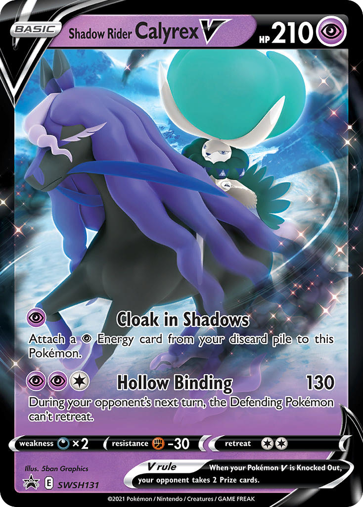 Shadow Rider Calyrex V SWSH131 SWSH Black Star Promos