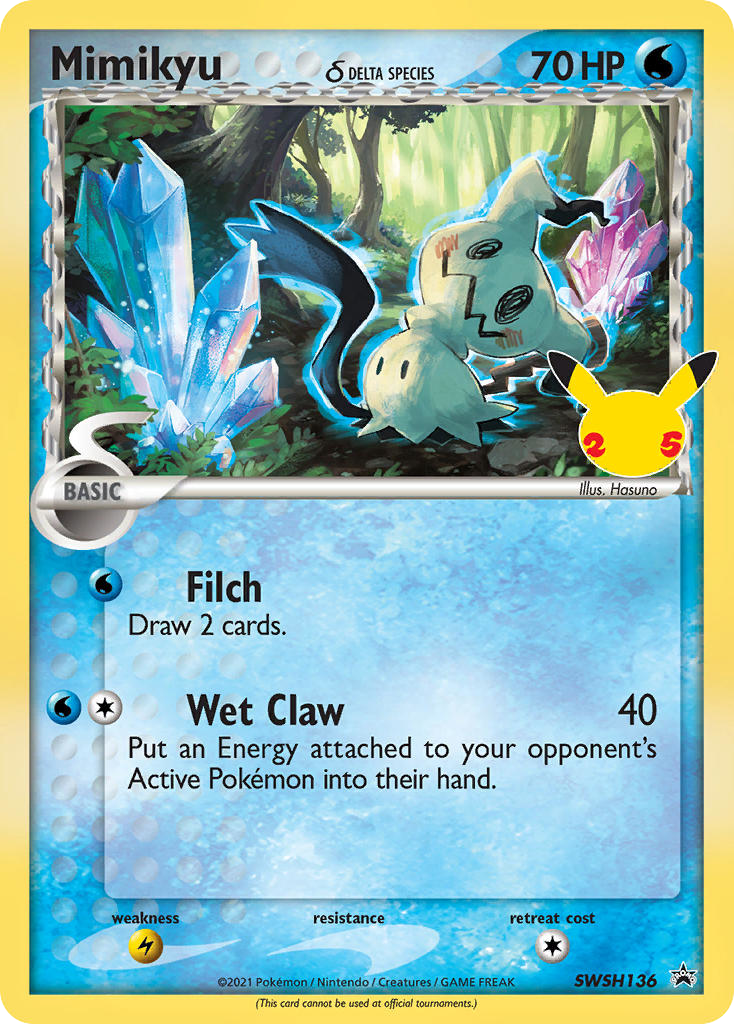 Mimikyu δ SWSH136 SWSH Black Star Promos