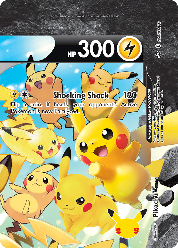 Pikachu V-UNION SWSH140 SWSH Black Star Promos
