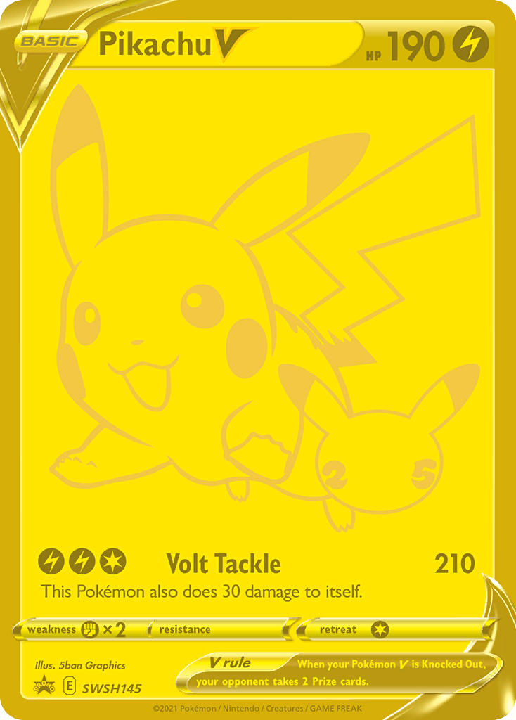 Pikachu V SWSH145 SWSH Black Star Promos