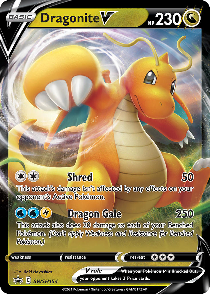 Dragonite V SWSH154 SWSH Black Star Promos