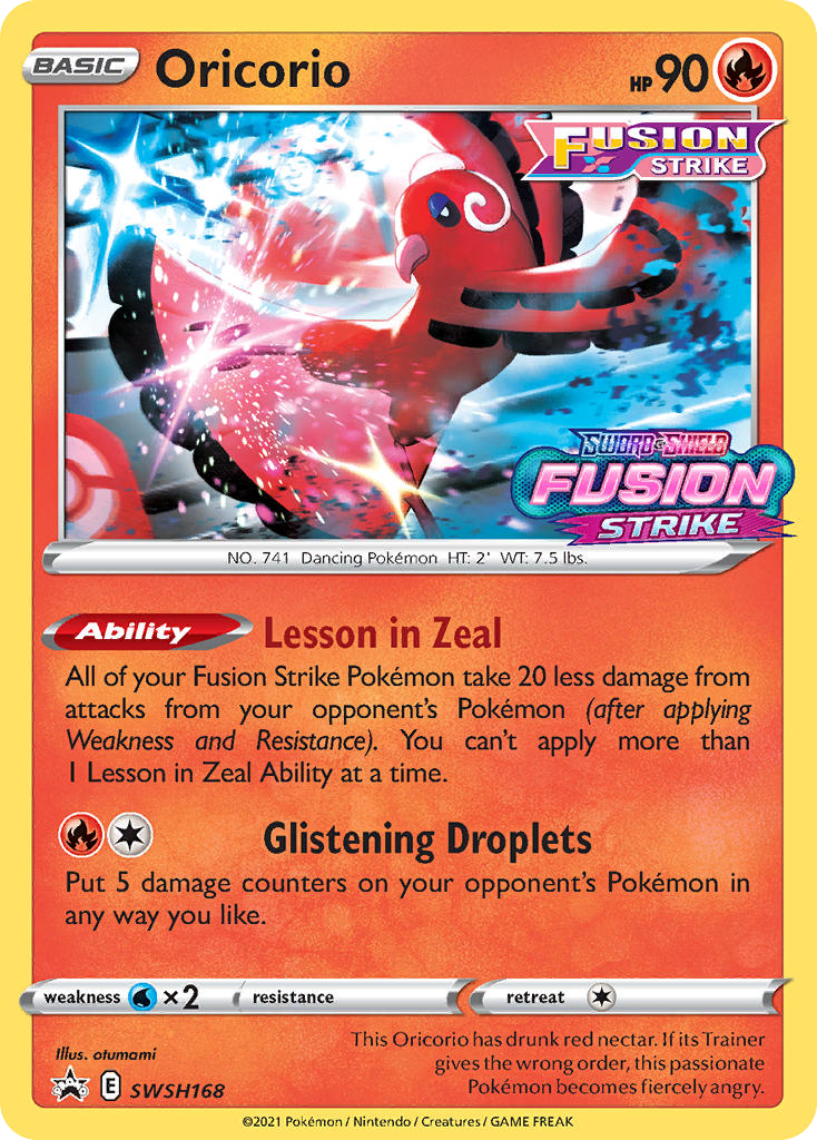 Oricorio SWSH168 SWSH Black Star Promos