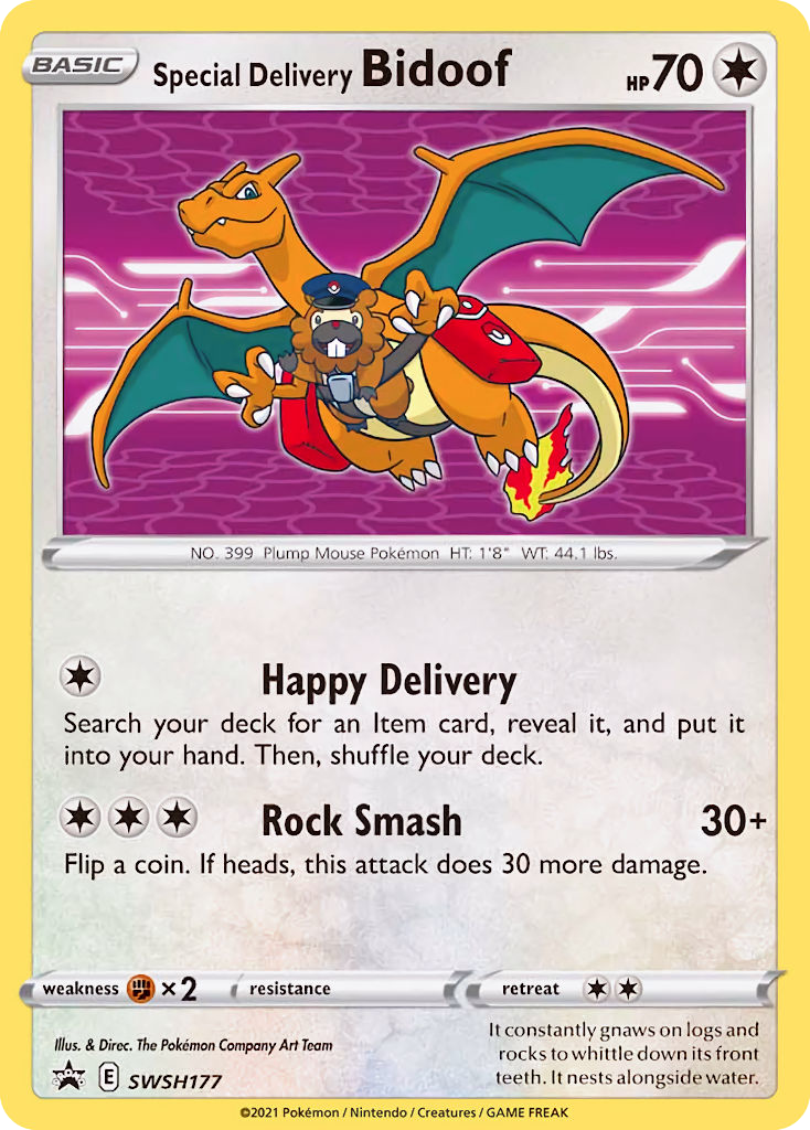 Special Delivery Bidoof SWSH177 SWSH Black Star Promos