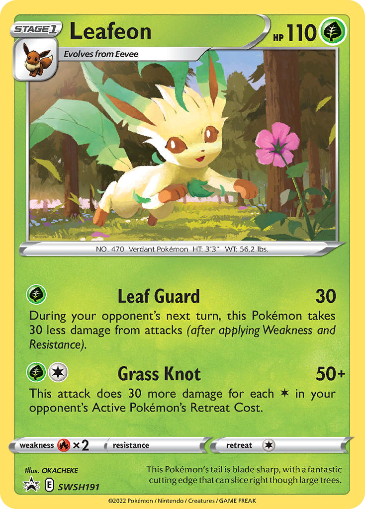 Leafeon SWSH191 SWSH Black Star Promos