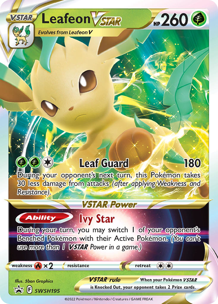 Leafeon VSTAR SWSH195 SWSH Black Star Promos