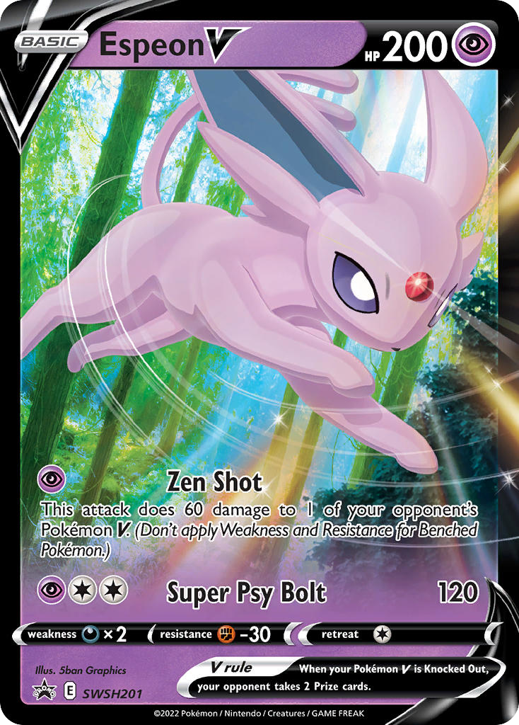 Espeon V SWSH201 SWSH Black Star Promos