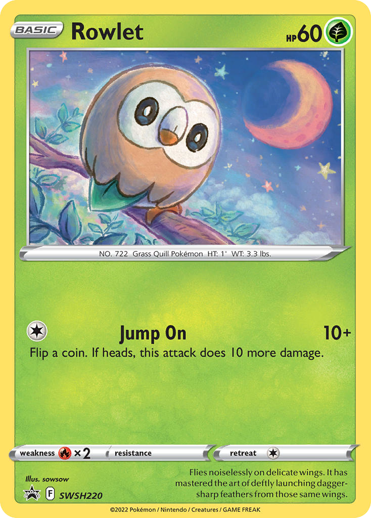 Rowlet SWSH220 SWSH Black Star Promos