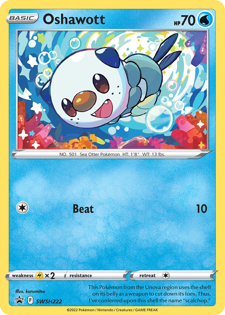 Oshawott SWSH222 SWSH Black Star Promos