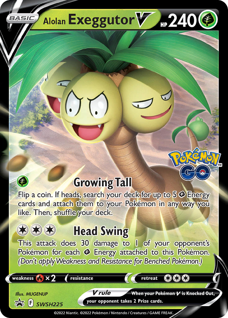 Alolan Exeggutor V SWSH225 SWSH Black Star Promos