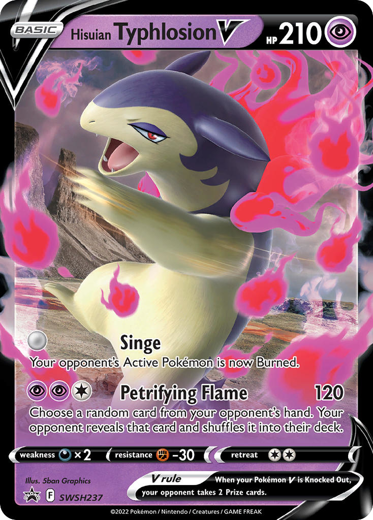 Hisuian Typhlosion V SWSH237 SWSH Black Star Promos