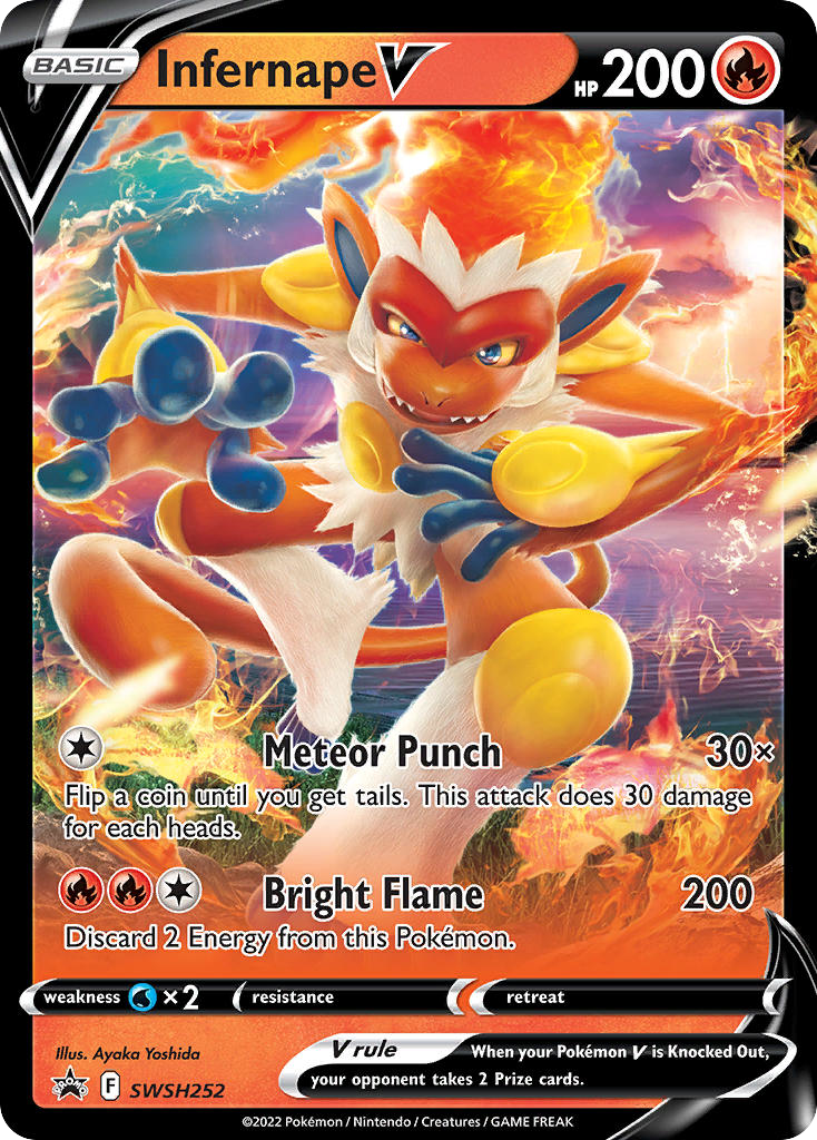 Infernape V SWSH252 SWSH Black Star Promos