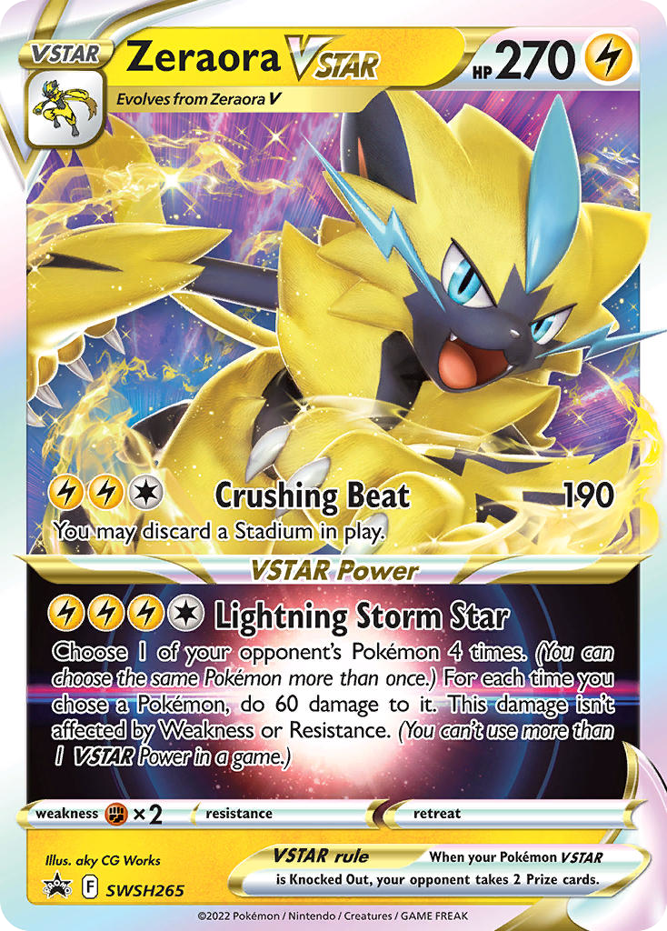 Zeraora VSTAR SWSH265 SWSH Black Star Promos